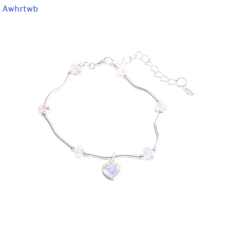 Awhrtwb Vòng Tay Nữ Đính Đá Pha Lê Trái Tim Nhiều Màu Sắc Ngọt Ngào Siêu Thơ Mộng Trang Trí Cho Bạn Gái