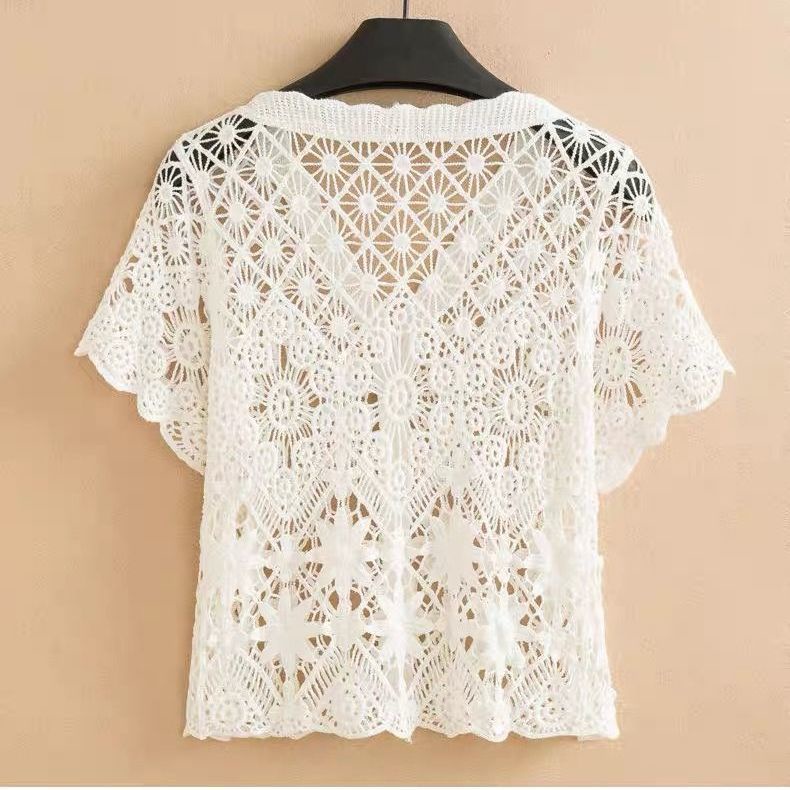 Áo Khoác Cardigan Dệt Kim Cổ Chữ V Chống Nắng Thời Trang Mùa Hè Hàn Quốc Mới 2023 Cho Nữ