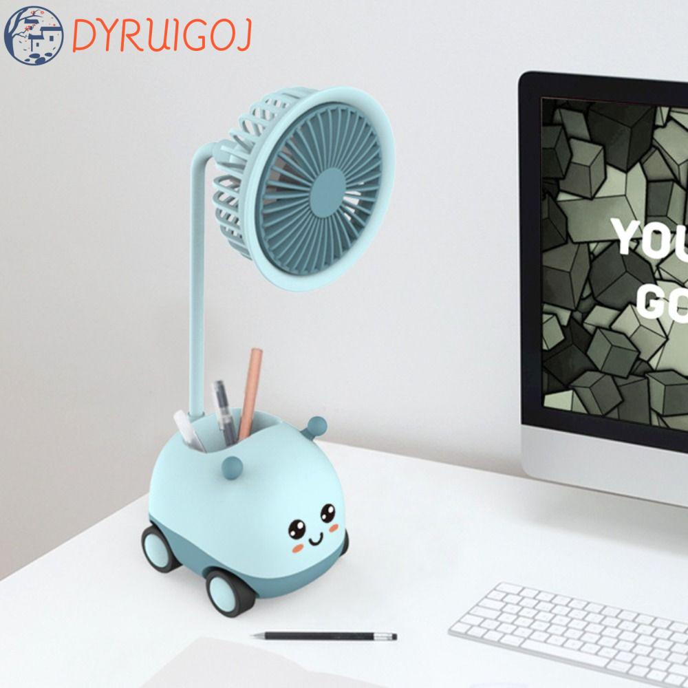 Hộp Đựng Bút Để Bàn Họa Tiết Hoạt Hình Sáng Tạo Kèm Quạt Và Đồ Chuốt Cho Học Sinh / Văn Phòng