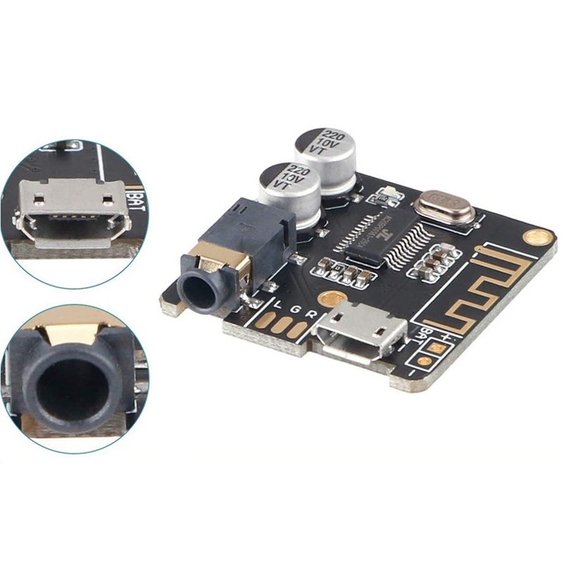 Bảng Mạch Khuếch Đại Âm Thanh Bluetooth + Cáp AUX MP3 Chuyên Dụng Cho Xe Hơi