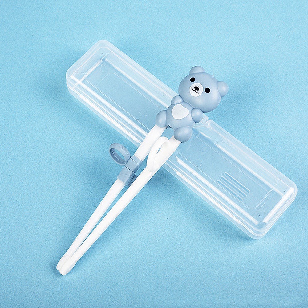 Bộ Đũa Muỗng Nĩa Kèm Hộp Hình Động Vật Dễ Thương Nhiều Màu Sắc Cho Bé embe.s