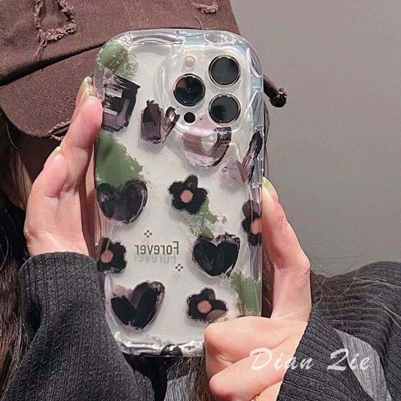 ✅Ốp Điện Thoại Trong Suốt Họa Tiết Hoa Xinh Xắn Dành Cho Iphone xsmax12 14Pro78