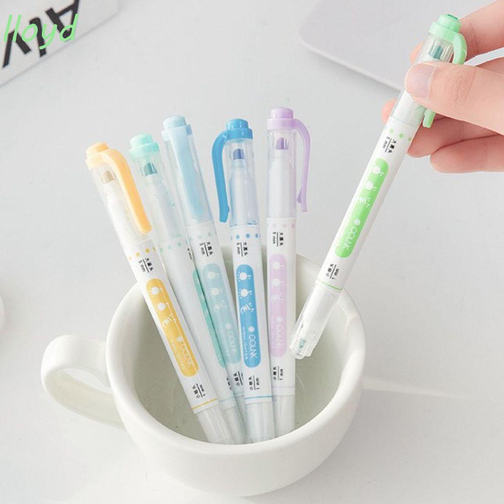 Bộ 6 Bút Vẽ Graffiti Hai Đầu Màu Sắc Kẹo Ngọt Bền Bỉ Dành Cho Học Sinh