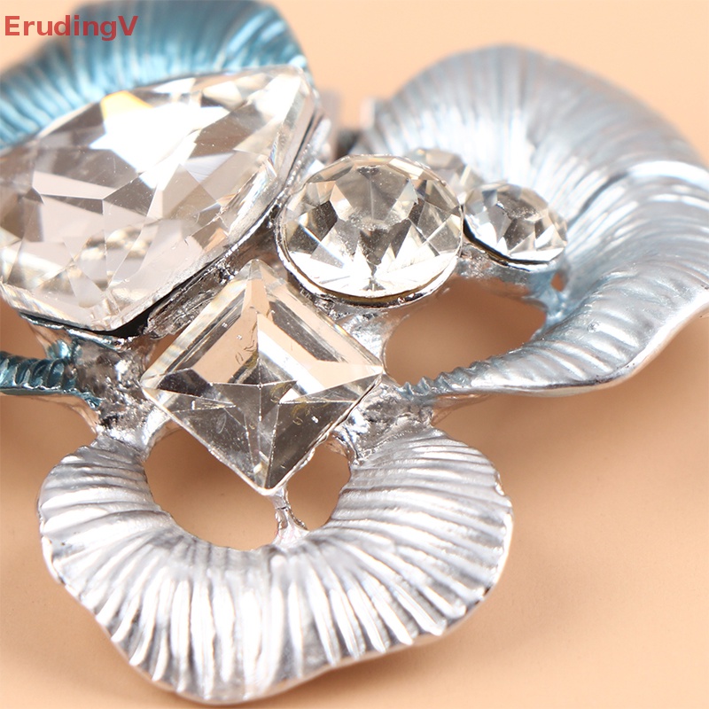 [ErudingV] Kẹp Khóa Giày Cao Gót Đính Đá Hoa Trang Trí Thanh Lịch Dành Cho Nữ [Mới]