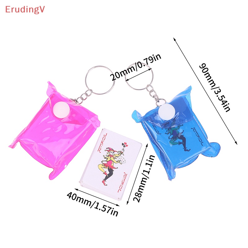 [ErudingV] Móc Khóa Mini Hình Lá Bài Poker Sáng Tạo Vui Nhộn Cho Nam Và Nữ [Mới]