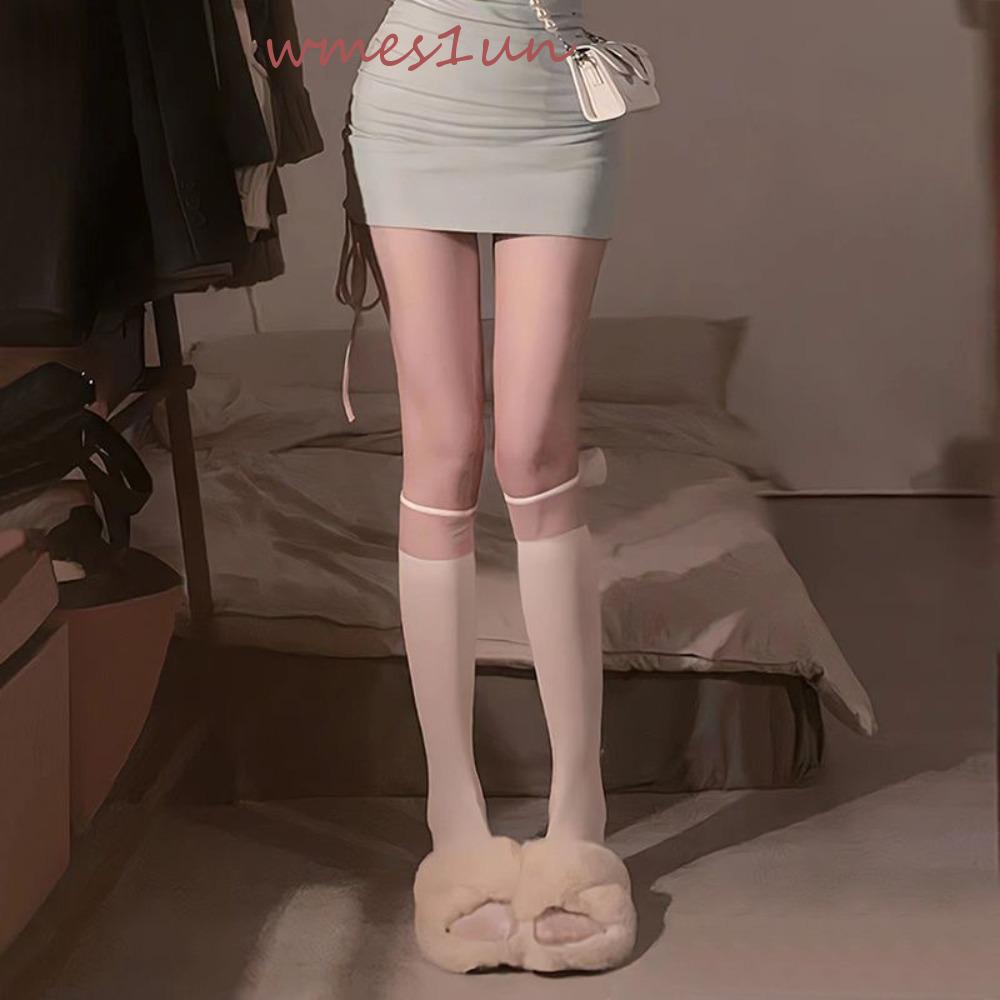Vớ Cotton Cổ Vừa Phối Lưới Thời Trang Lolita Hàn Quốc 15H