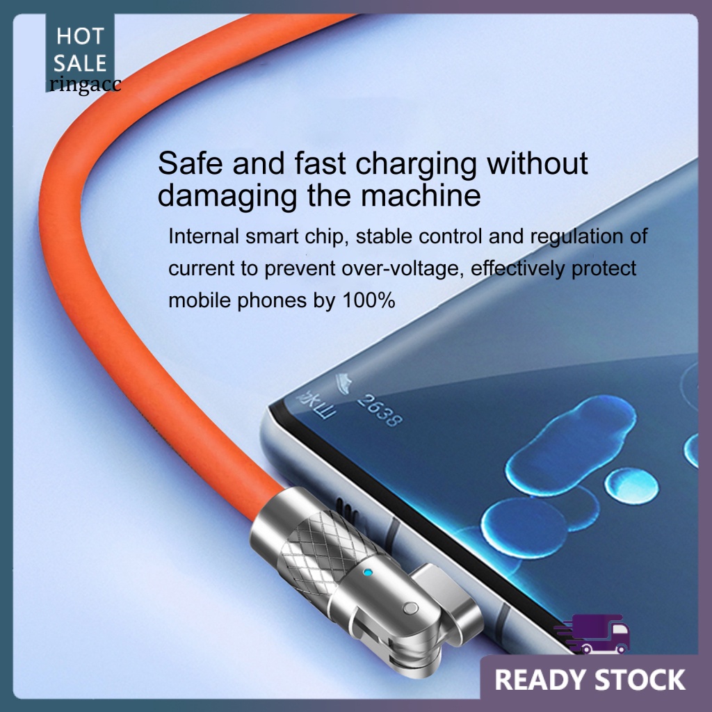 Dây Cáp Sạc Nhanh 120cm 120W USB Sang Type-C Bằng Hợp Kim Kẽm Công Suất Cao Dành Cho Gia Đình