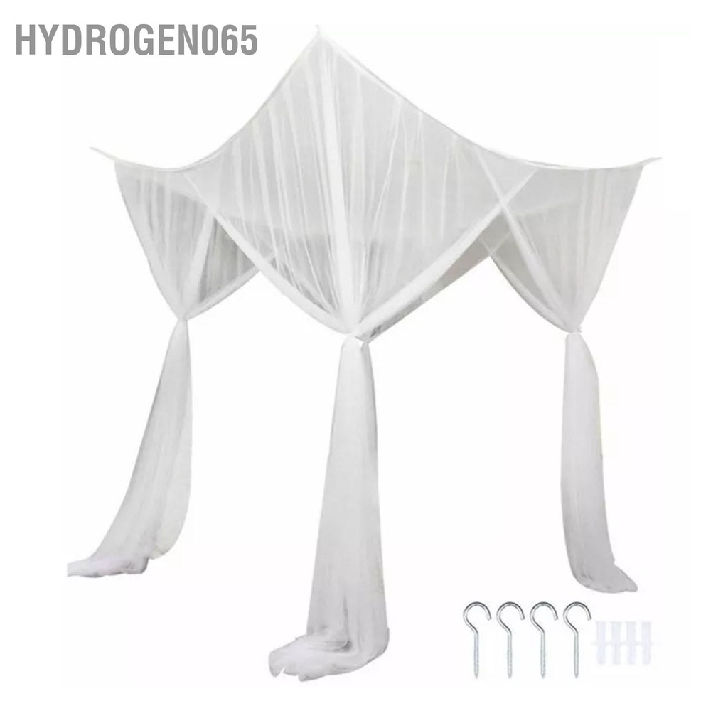 Hydrogen065 Tán giường vuông Polyester Bảo vệ hiệu quả 4 góc bền cho nhà trắng