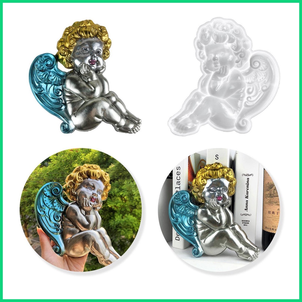 Khuôn Làm Bánh Bằng Silicone Chống Dính Hình Đôi Cánh Thiên Thần 3D Dễ Thương