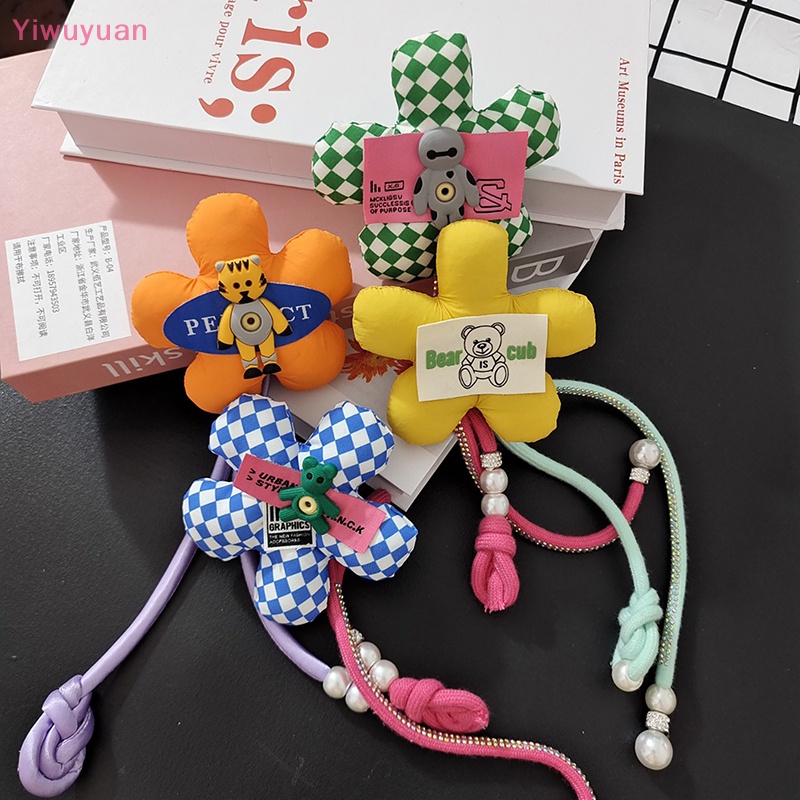 < Yiwuyuan > Mặt Dây Chuyền Ba Chiều Bằng Vải Hoa Ngọt Ngào Dễ Thương Trang Trí Xe Hơi Mới Dành Cho Bạn Nữ