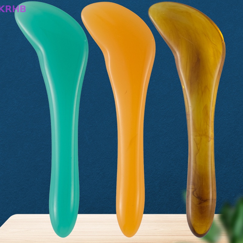 1 Đá Gua Sha Mát Xa Da Mặt Bằng Nhựa Resin Tự Nhiên