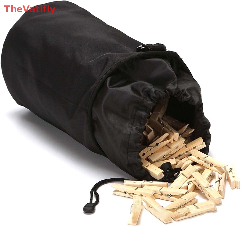 [Thevalifly] Kẹp Treo Quần Áo Túi Giặt Có Dây Rút Chắc Chắn