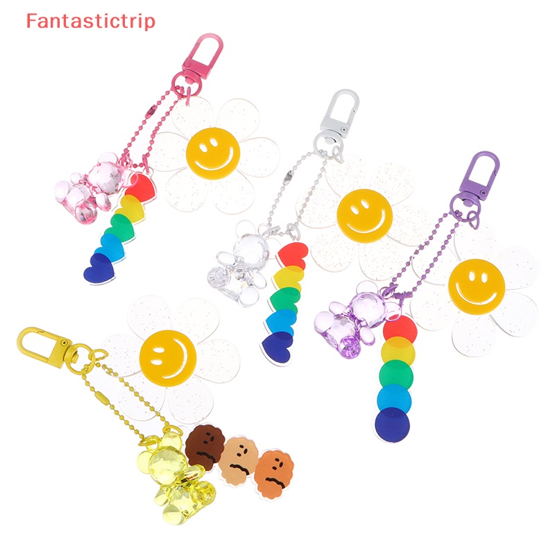 1 Móc Khóa Hoa Hướng Dương Bằng Acrylic Thời Trang Mới