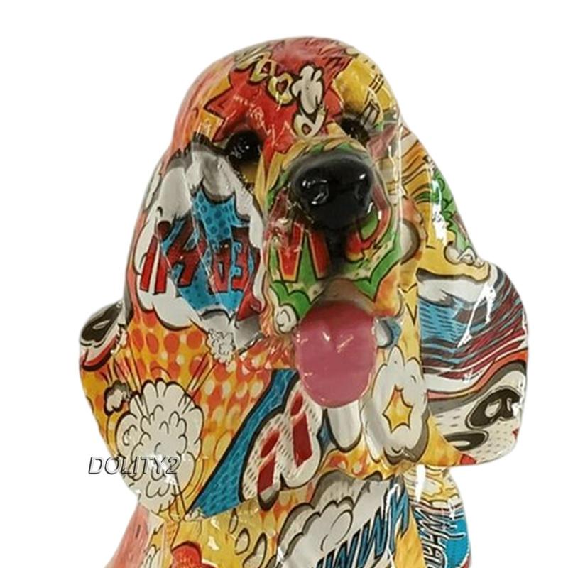 Mô Hình Tượng Cún Graffiti Nhiều Màu Sắc Trang Trí Nhà Cửa [Dolity2]
