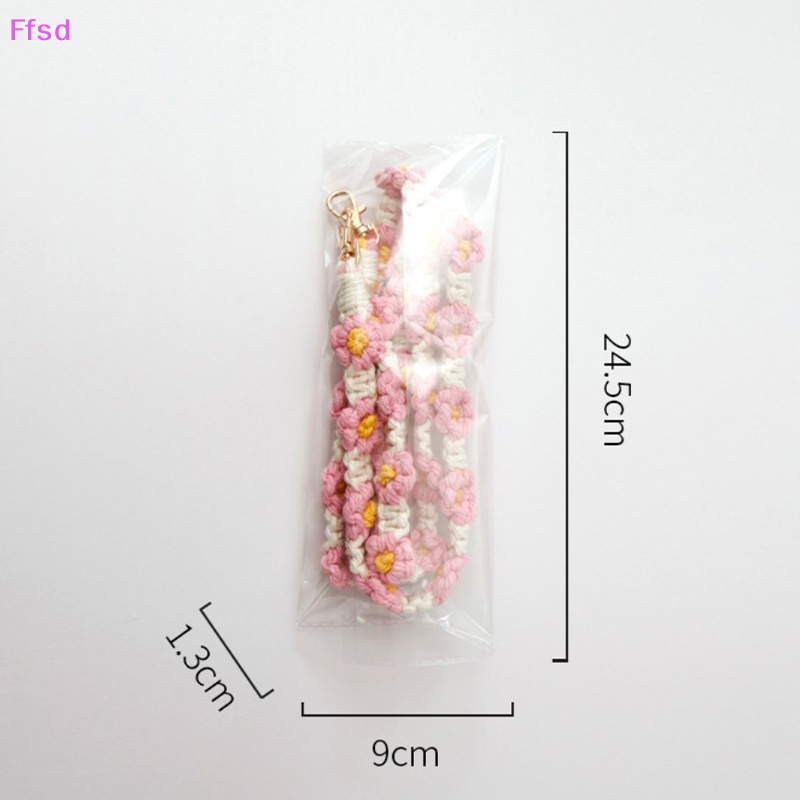 {Ffsd} 1 Cái Móc Điện Thoại Di Động Dạng Túi Đeo Chéo Dây Bện Đính Hoa Cúc Nhỏ Làm Thủ Công Mùa Hè Hàng Mới * Bán Chạy