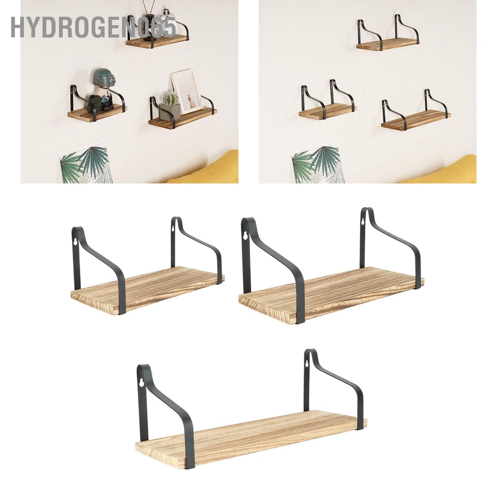 Hydrogen065 3 Kệ Nổi Bền Treo Tường Gỗ Mộc Mạc Tinh Tế Cho Gia Đình Cửa Hàng Văn Phòng