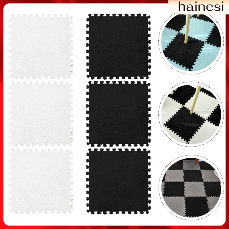 Set 6 Tấm Thảm Trải Sàn Hình Vuông Chắp Vá Ghép Nối Khóa Cho Bé Chơi Ngoài Trời