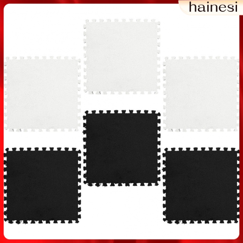 Set 6 Tấm Thảm Trải Sàn Hình Vuông Chắp Vá Ghép Nối Khóa Cho Bé Chơi Ngoài Trời