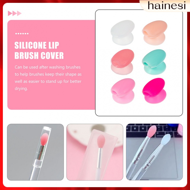 Set 6 Cọ Trang Điểm Môi Bằng Silicone Chống Thất Lạc