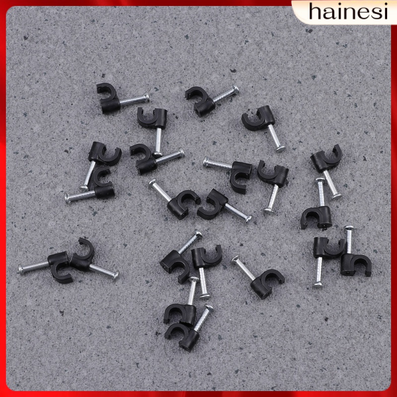 Set 100 Kẹp Cố Định Dây Cáp Đồng Trục Màu Trắng