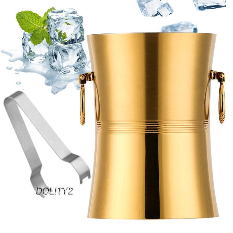 [Dolity2] Xô Đựng Đá Bằng Kim Loại Cách Nhiệt Có Nắp Cho Tiệc BBQ / Quán Bar