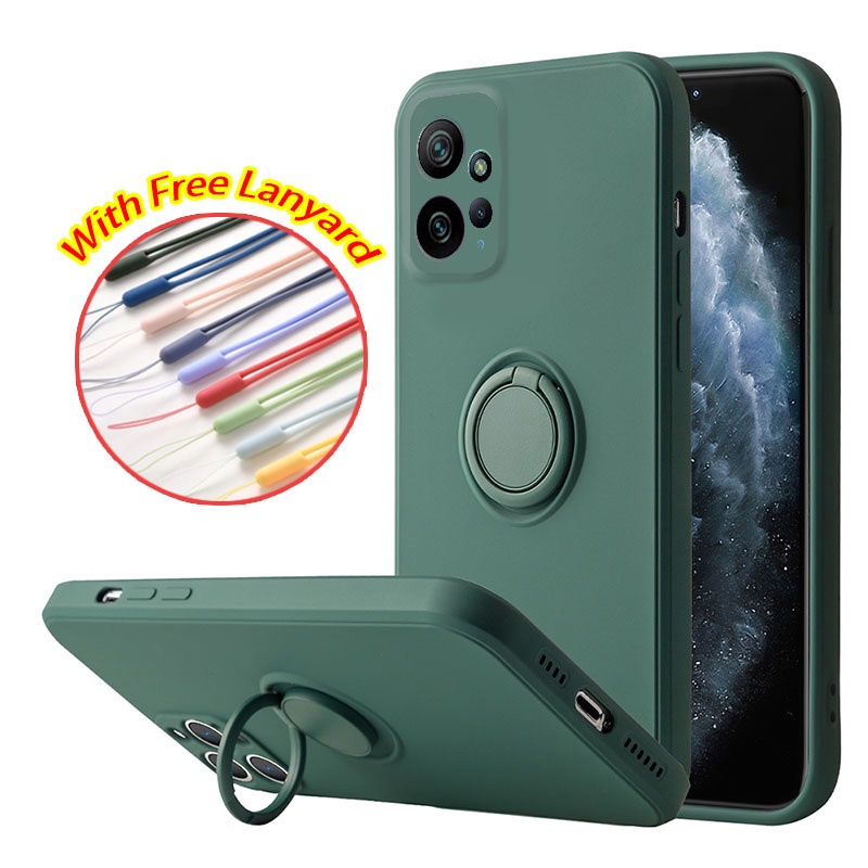 Ốp Điện Thoại Silicone Màu Trơn Tích Hợp Nhẫn Giữ Và Đế Hít Nam Châm Cho Redmi Note 12 Pro Pro + 5G