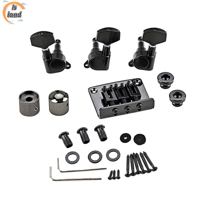 Cầu Đàn Guitar 3 Dây Tùy Chỉnh Kèm Núm Vặn 1R2L Chất Lượng Cao