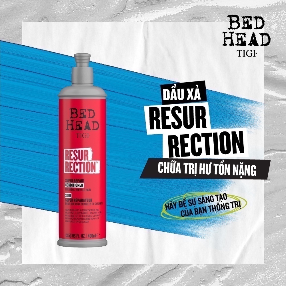 Dầu xả phục hồi dành cho mái tóc hư tổn TIGI Bed Head Resurrection™ 13.53 US FL. OZ | 400ml