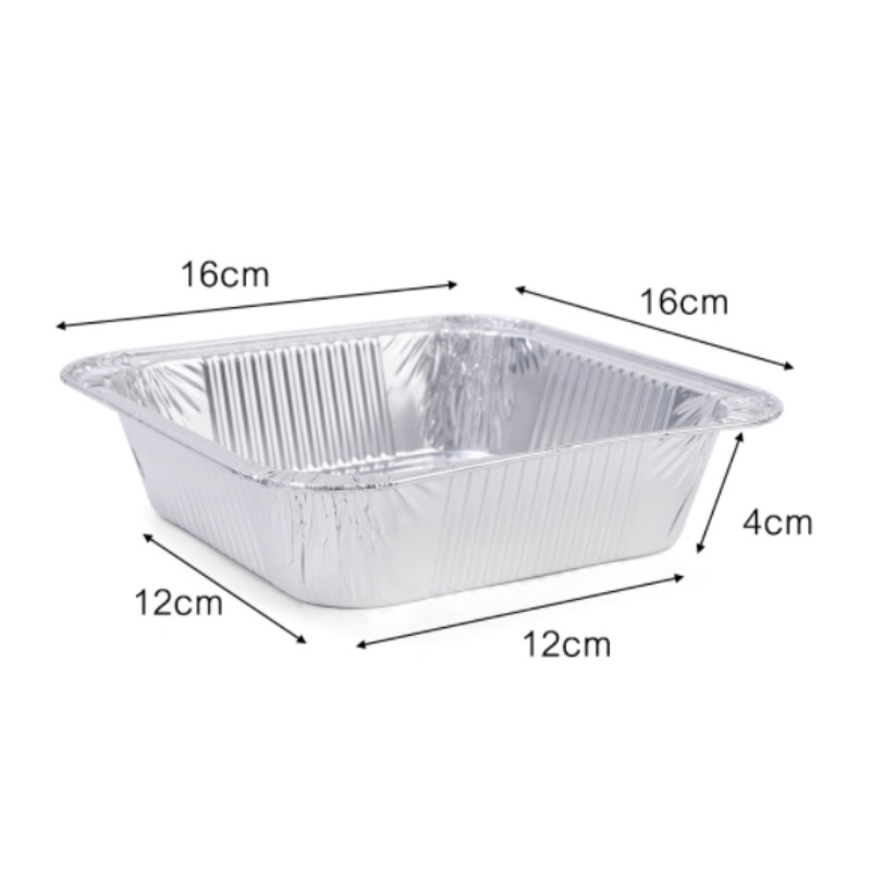 Set 10 Tấm Lót Lá Nhôm Chống Dính Dùng Một Lần Hình Vuông Cho Nồi Hấp Không Dầu