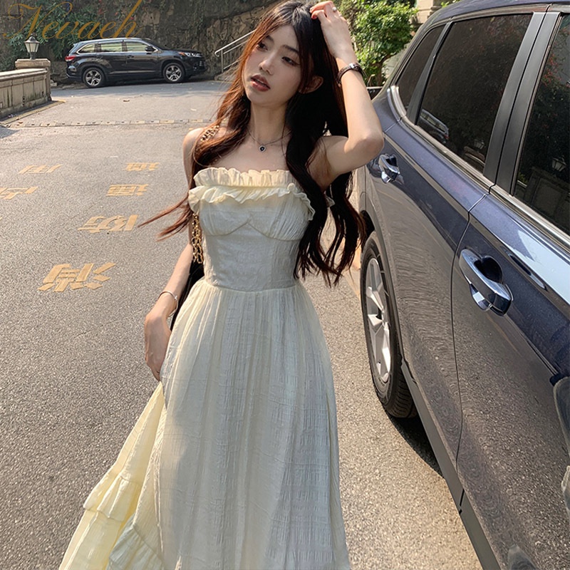 Đầm Hai Dây Thiết Kế Mỏng Kiểu Dáng Mới Thời Trang Mùa Hè Dành Cho Nữ