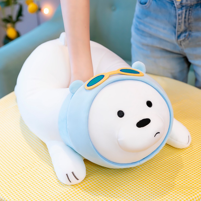 Thú Nhồi Bông Hình Gấu Trắng Dễ Thương Cho Bé Gái