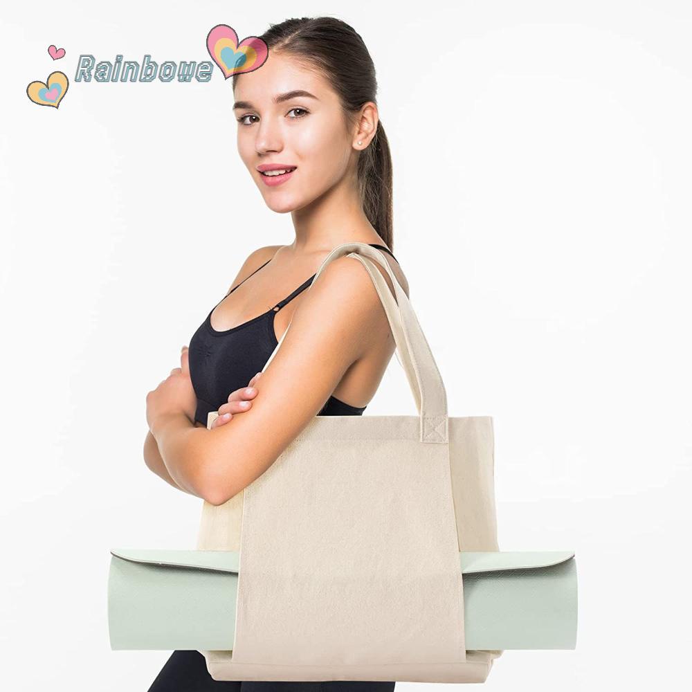 Túi Xách Canvas Cỡ Lớn Màu Sắc Cầu Vồng Thời Trang Mới