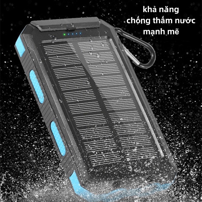 Sạc dự phòng 50000MAh 100% Ngân hàng năng lượng mặt trời ngoài trời chính hãng Pin ngoài không thấm nước Nguồn điện LED