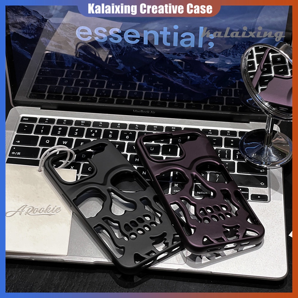 Ốp Điện Thoại Cứng Mạ Điện Họa Tiết Đầu Lâu Nhiều Màu Sắc Cho iPhone 14 Pro Max 13Pro 12Promax Xs Max 11 Pro Max