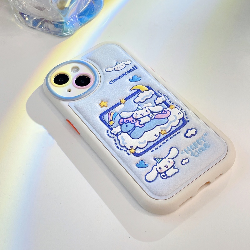 Ốp Điện Thoại Da Silicon Mềm Dày Dặn Hình Cún Cinnamon Chống Sốc / Rơi Cho iPhone 14 13 12 11 Pro Max 14 Plus