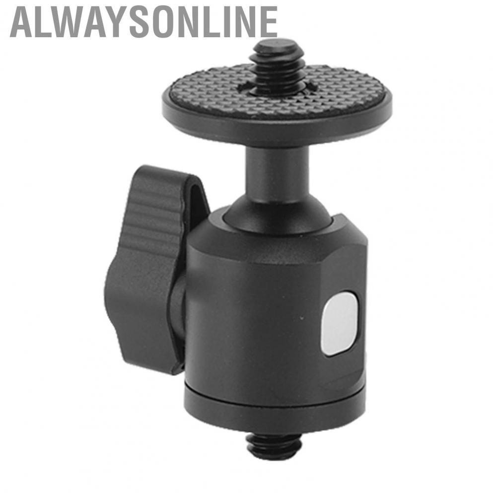 Alwaysonline PULUZ Aluminum Alloy Ball Head Mount Mini Portable Tripod with 1/4 inch Male Screw for  Smartphone Fill Light MIC