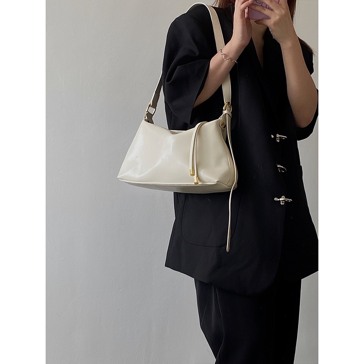 Túi Tote Đeo Vai / Đeo Chéo Cỡ Lớn Màu Trắng Thiết Kế Đơn Giản Thời Trang Cao Cấp