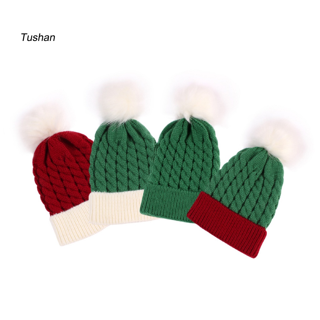 Mũ Len Đính Quả Bông Nhiều Màu Sắc Dành Cho Trẻ Em 6 Tháng-2 Tuổi