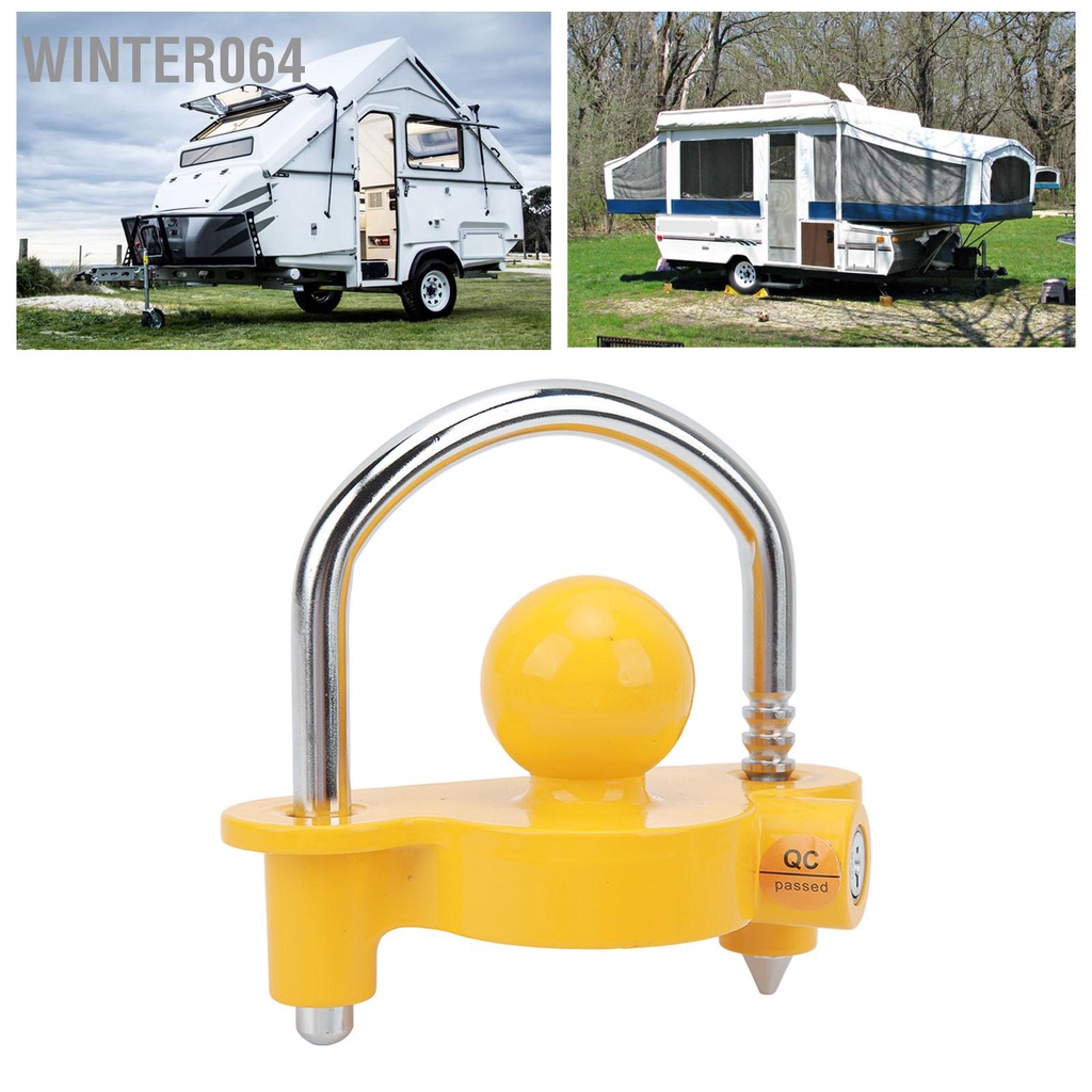 Winter064 Trailer Hitch Ball Lock Có Thể Điều Chỉnh Heavy Duty Steel cho 1 đến 7/8 trong 2in Khớp Nối 2 5/16in với Chìa Khóa