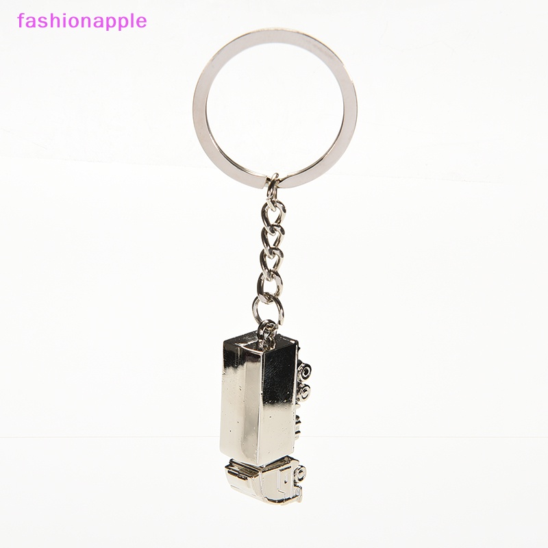 Móc Khóa Kim Loại Mini Hình Xe Tải 3D Dễ Thương