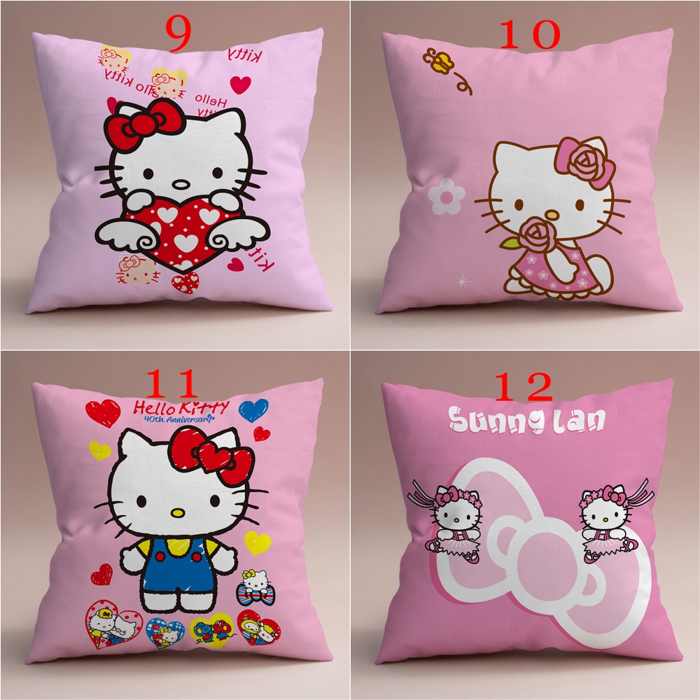 Vỏ Áo Gối Sofa Trang Trí Hình Hello Kitty Dễ Thương
