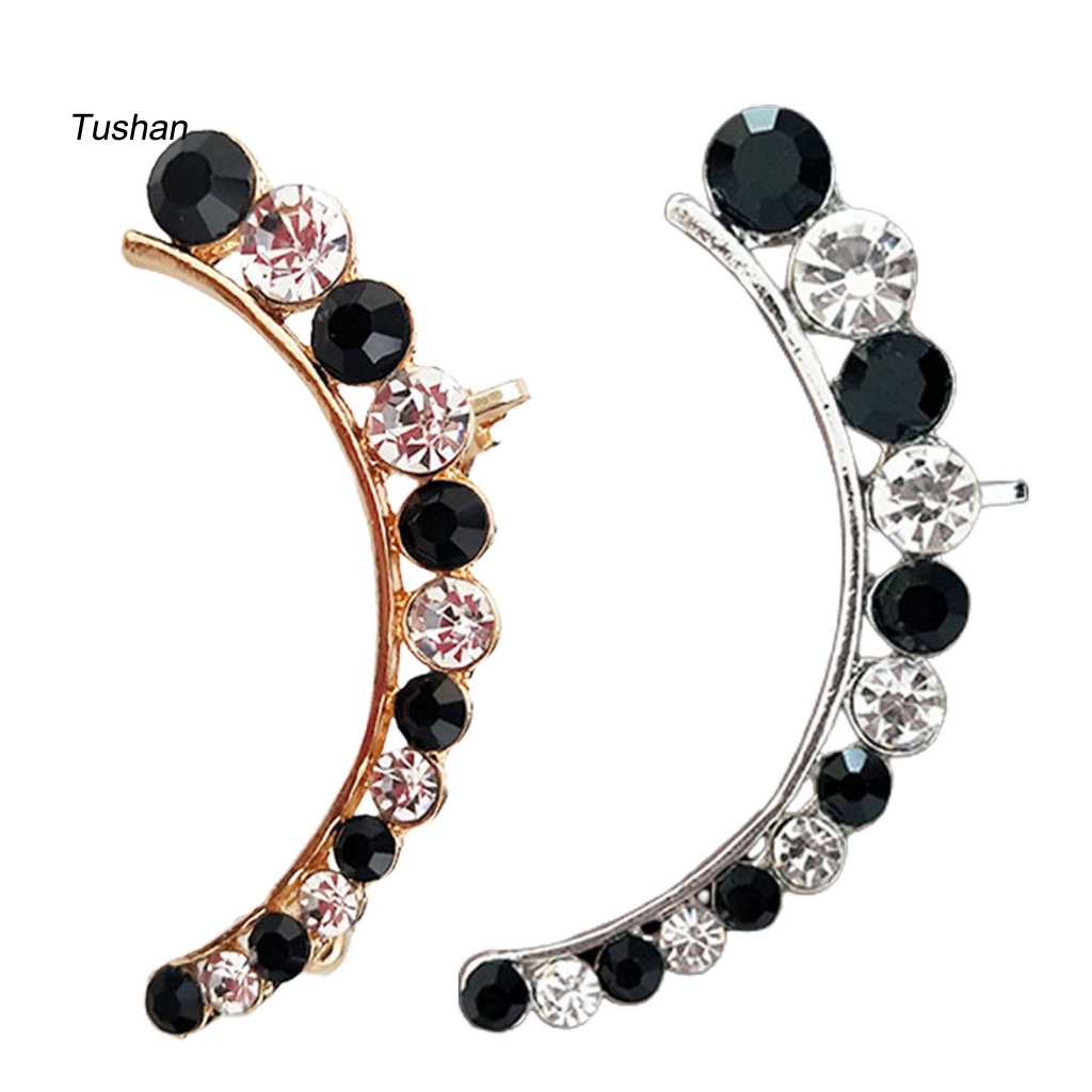 1 Đôi Bông Tai Đính Đá Màu Sắc Tương Phản Sáng Tạo Dành Cho Nữ