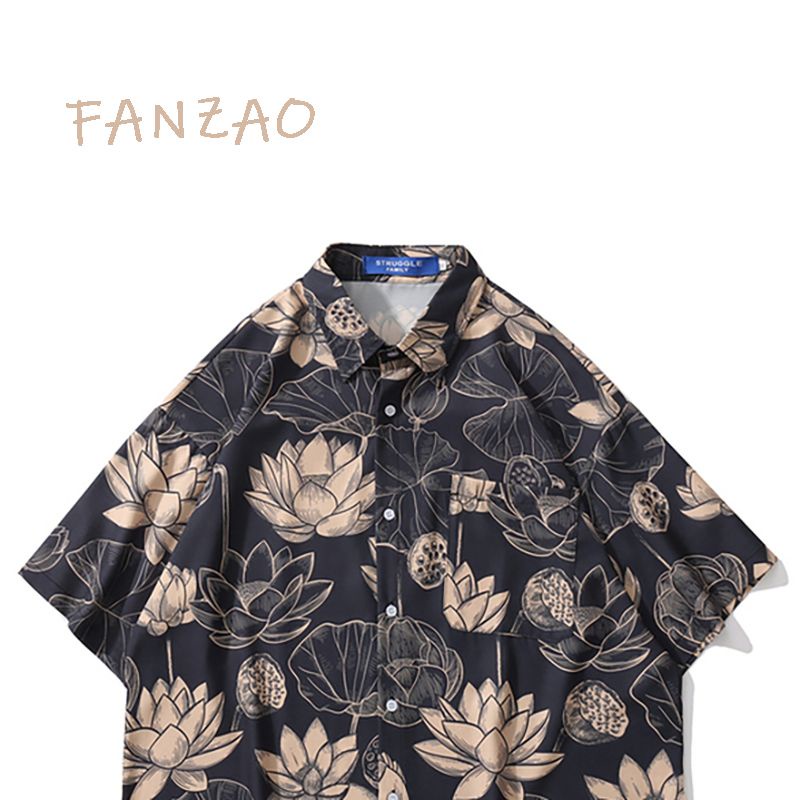 Áo Sơ Mi Tay Ngắn Phong Cách Hong Kong Thời Trang Mùa Hè Cho Nam Và Nữ