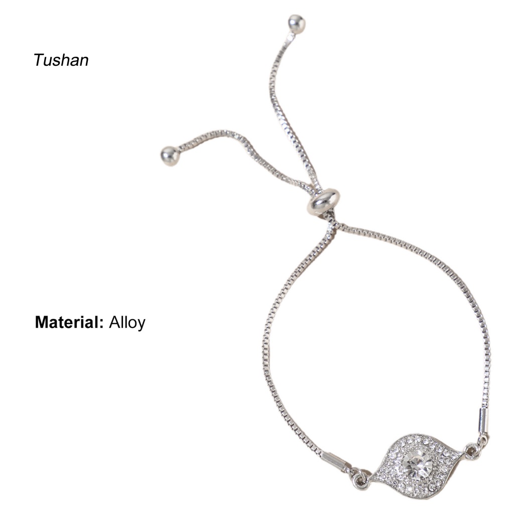 Vòng Đeo Tay Hình Mắt Đính Đá Có Thể Điều Chỉnh Kích Thước Dành Cho Nam Và Nữ