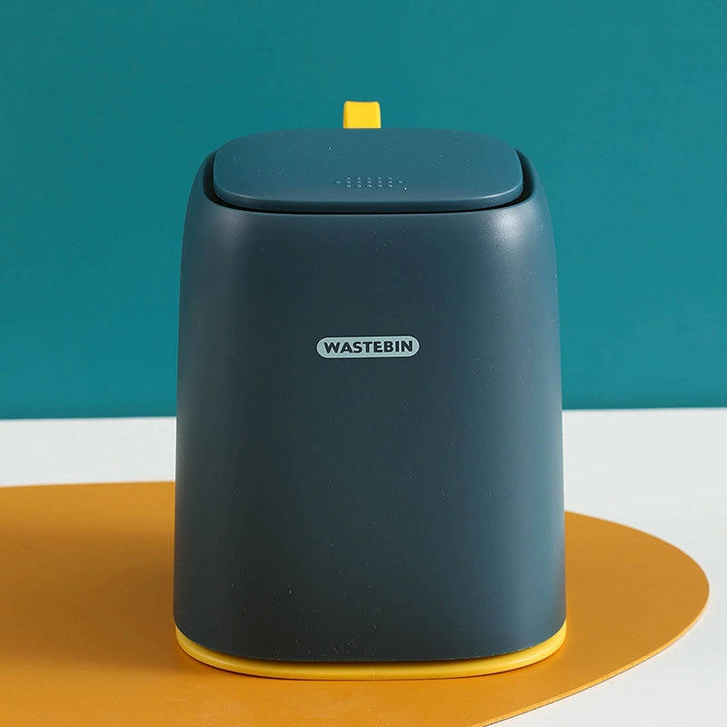 Desktop Trash Bin Small Mini Cute Cartoon Car Hanging Bedroom and Household Desk with Lid Small Wastebasket Borx