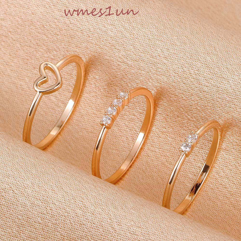 Nhẫn Kim Loại WMES15H Họa Tiết Trái Tim Vintage Thời Trang Cho Nữ