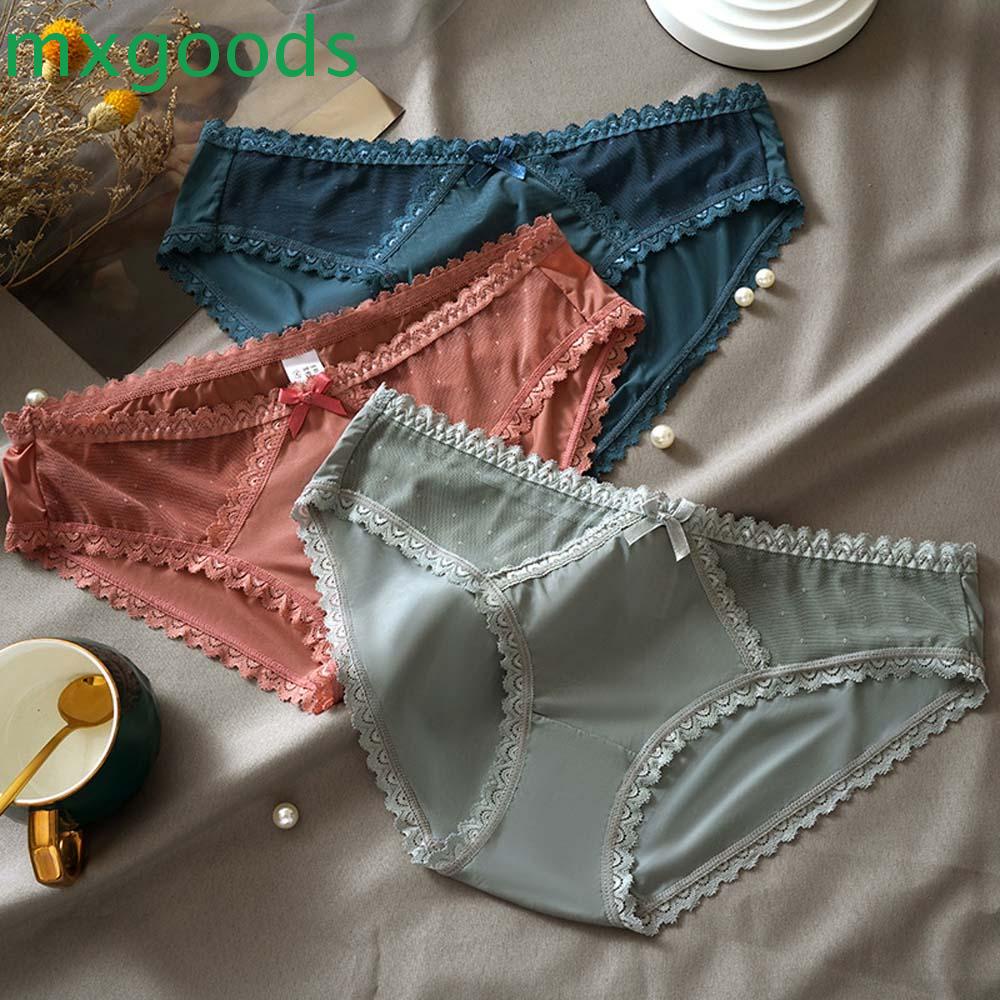 Quần Lót Cotton Lụa Lạnh Không Đường May Thoáng Khí Dành Cho Nữ