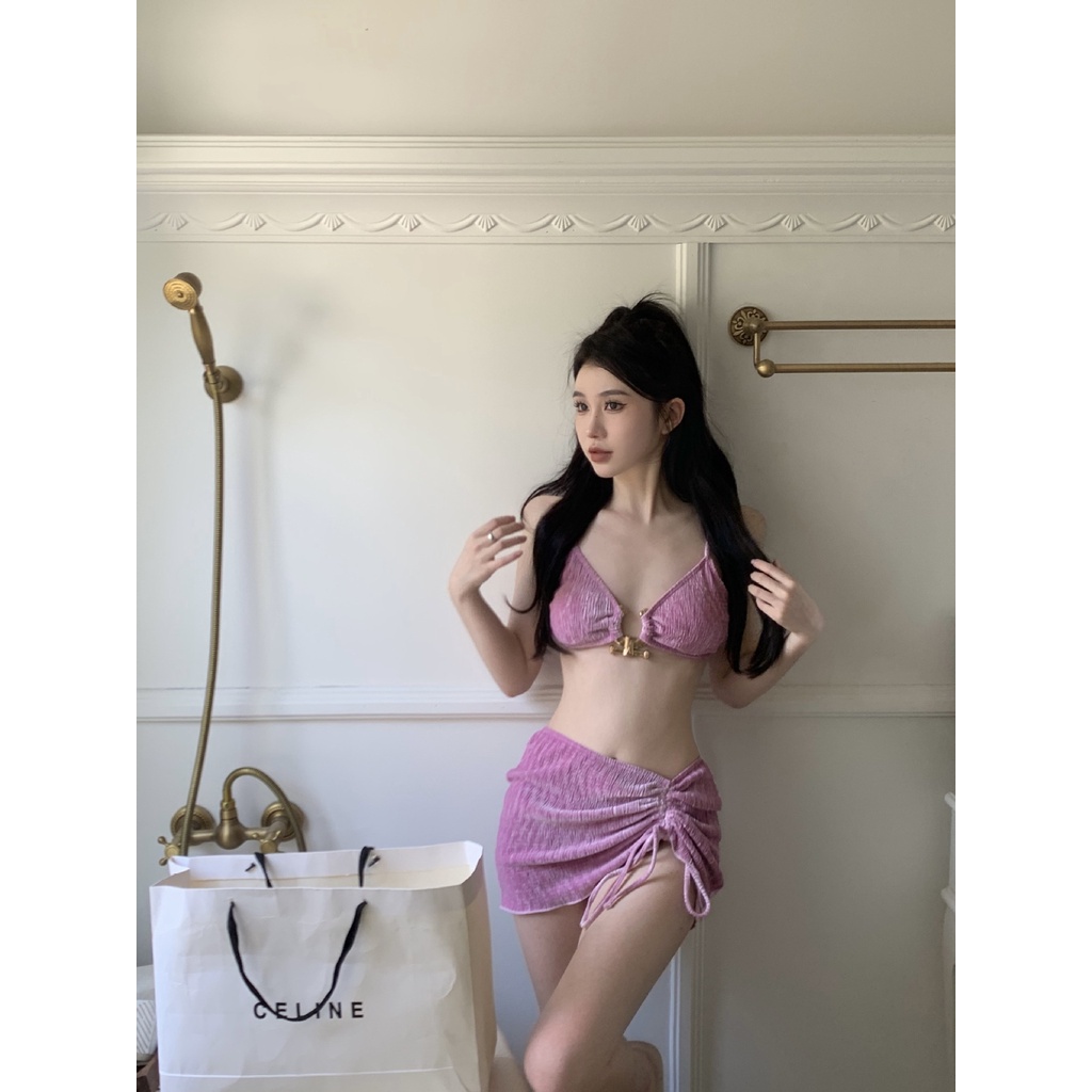 Bộ Đồ Bơi Ba Mảnh Phong Cách Âu Mỹ Quyến Rũ Cho Nữ