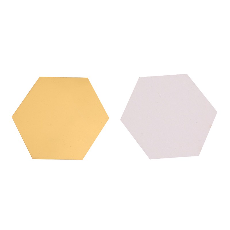 Bộ 12 Miếng Dán Tường Tráng Gương Hình Lục Giác 3D Chất Liệu Acrylic Dùng Để Trang Trí Nhà DIY