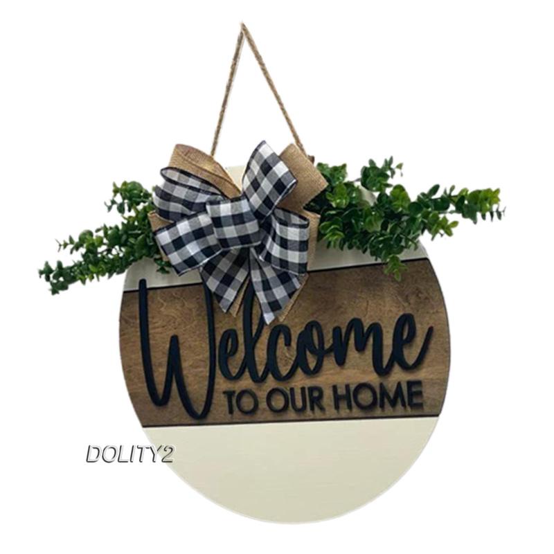 [Dolity2] Biển Hiệu Chào Mừng Bằng Gỗ 12in Gắn Tường / Cửa Trước Trong Nhà / Ngoài Trời